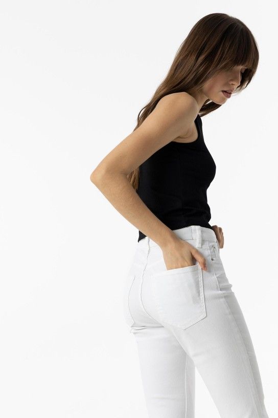 Vaquero Megan Blanco - Imagen 2