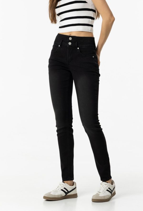 Vaquero DOUBLE_UP_130 NEGRO Pitillo - Imagen 4