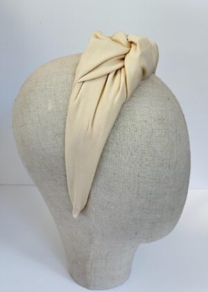 Diadema Maxi Nudo crema