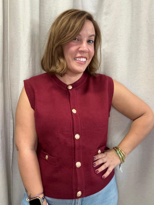 Chaleco Emily burdeos