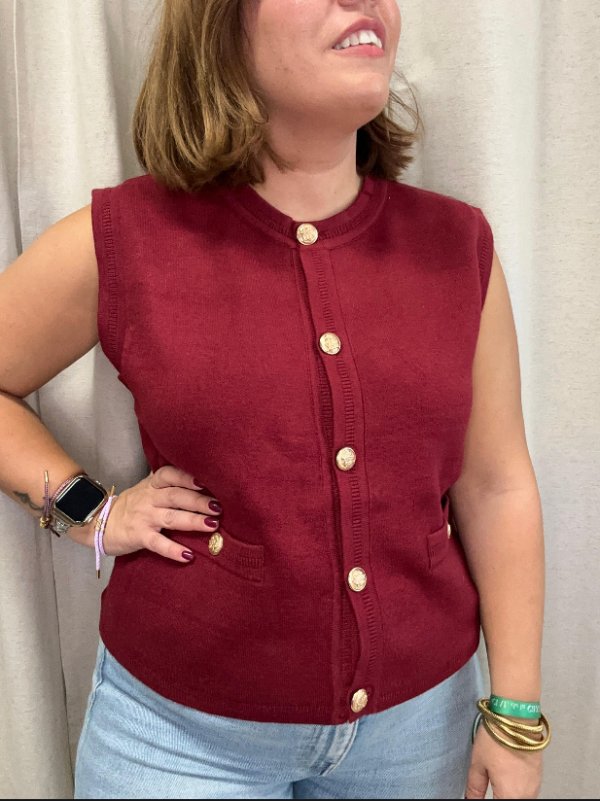 Chaleco Emily burdeos - Imagen 2