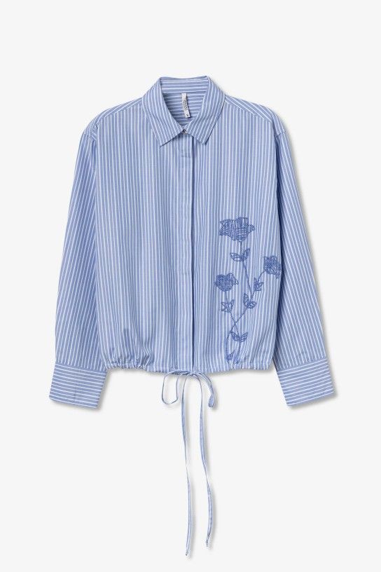 Camisa Missanga azul indigo