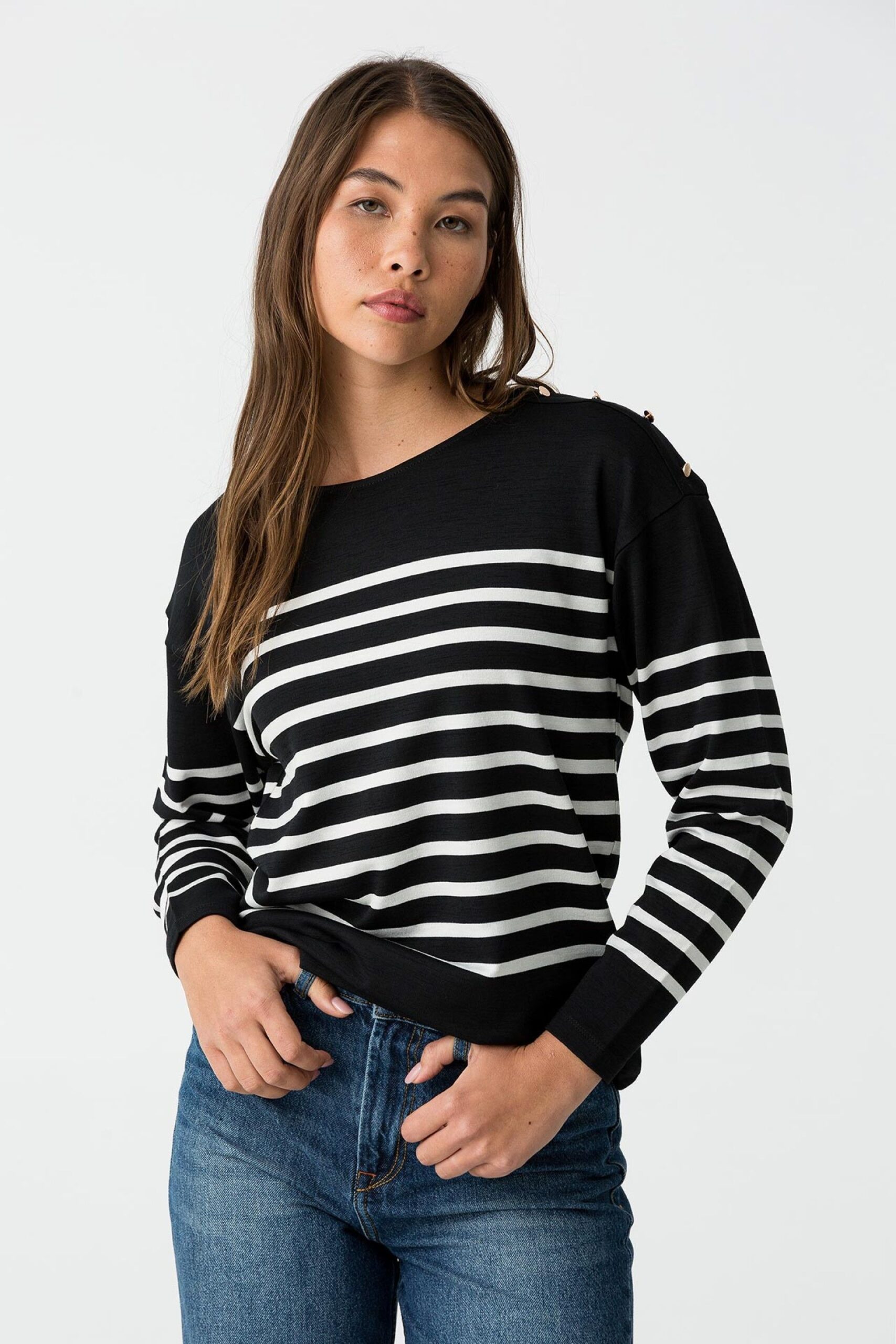 Camiseta Venice negro y blanco