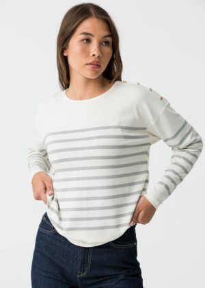 Camiseta Venice blanco y gris