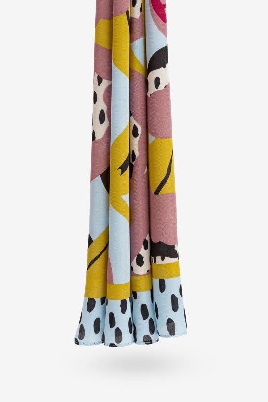 Pañuelo BAMBU rosa y lima