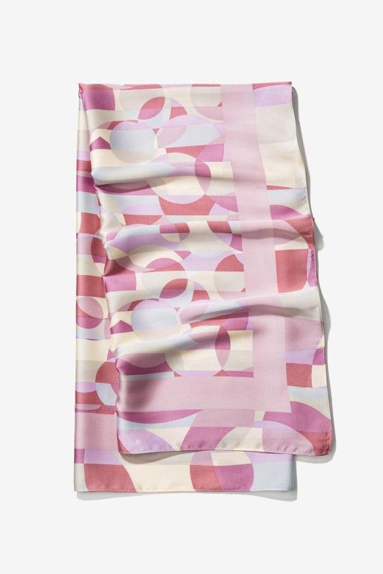 Pañuelo LILAS malva y celeste - Imagen 2