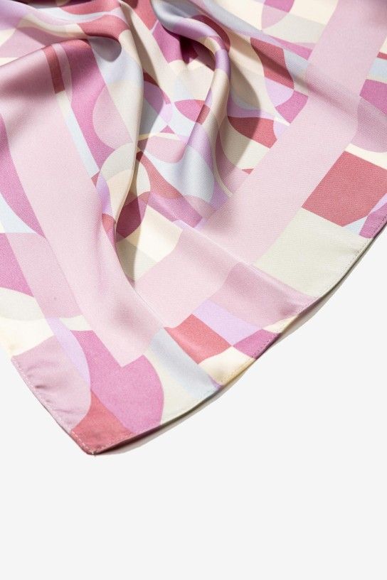 Pañuelo LILAS malva y celeste - Imagen 3