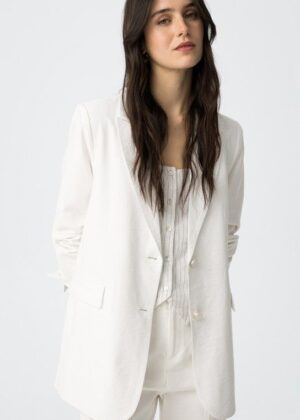 Blazer SLUB blanco
