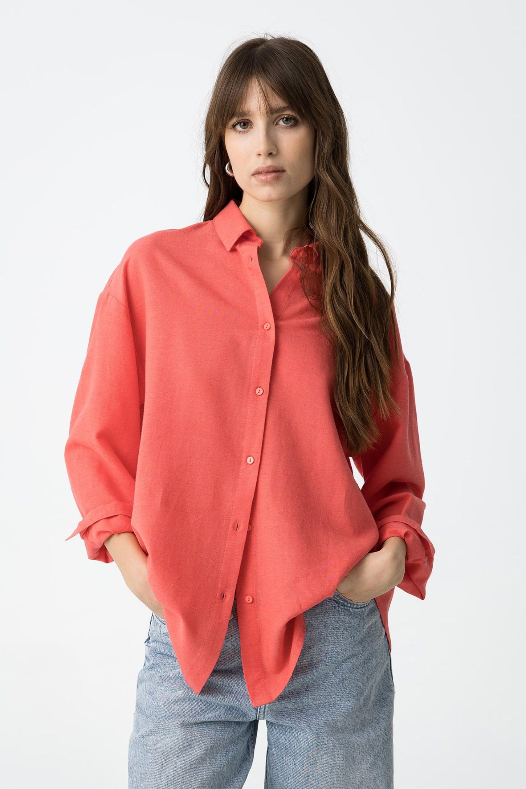 Camisa Elli coral