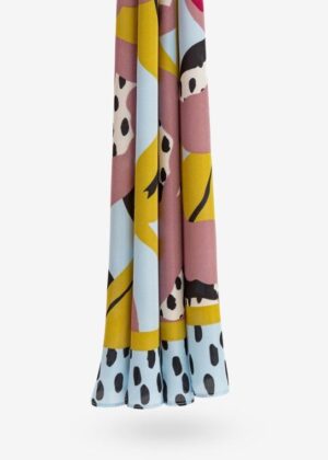 Pañuelo BAMBU rosa y lima