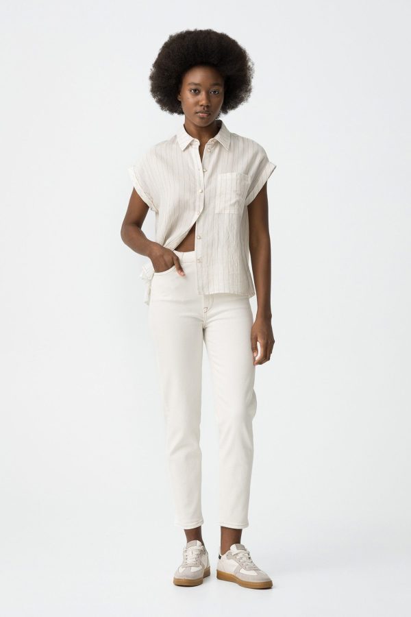 Jean MOMFIT crema - Imagen 2