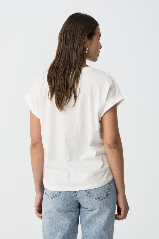 Camiseta Eyelette blanco - Imagen 3