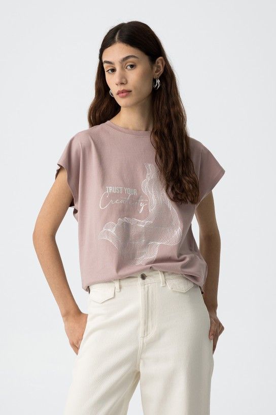 Camiseta Madrid 21 rosa plateada