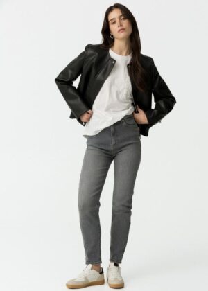 JEAN MOM_SLIM_56 Denim Gris