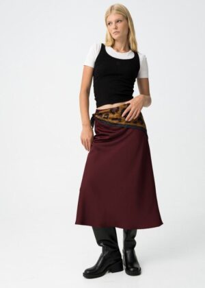 Falda Kansas Burdeos