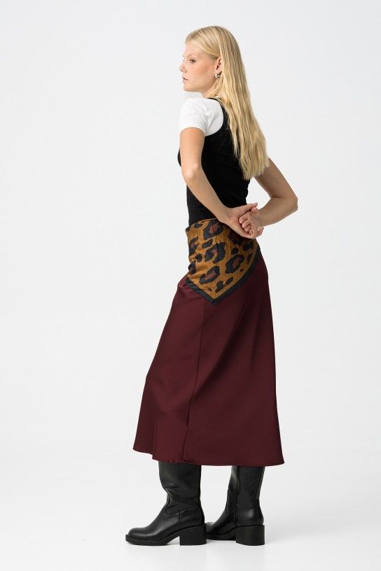 Falda Kansas Burdeos - Imagen 3