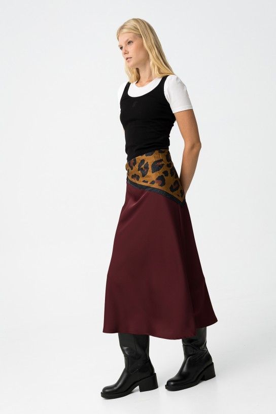 Falda Kansas Burdeos - Imagen 2