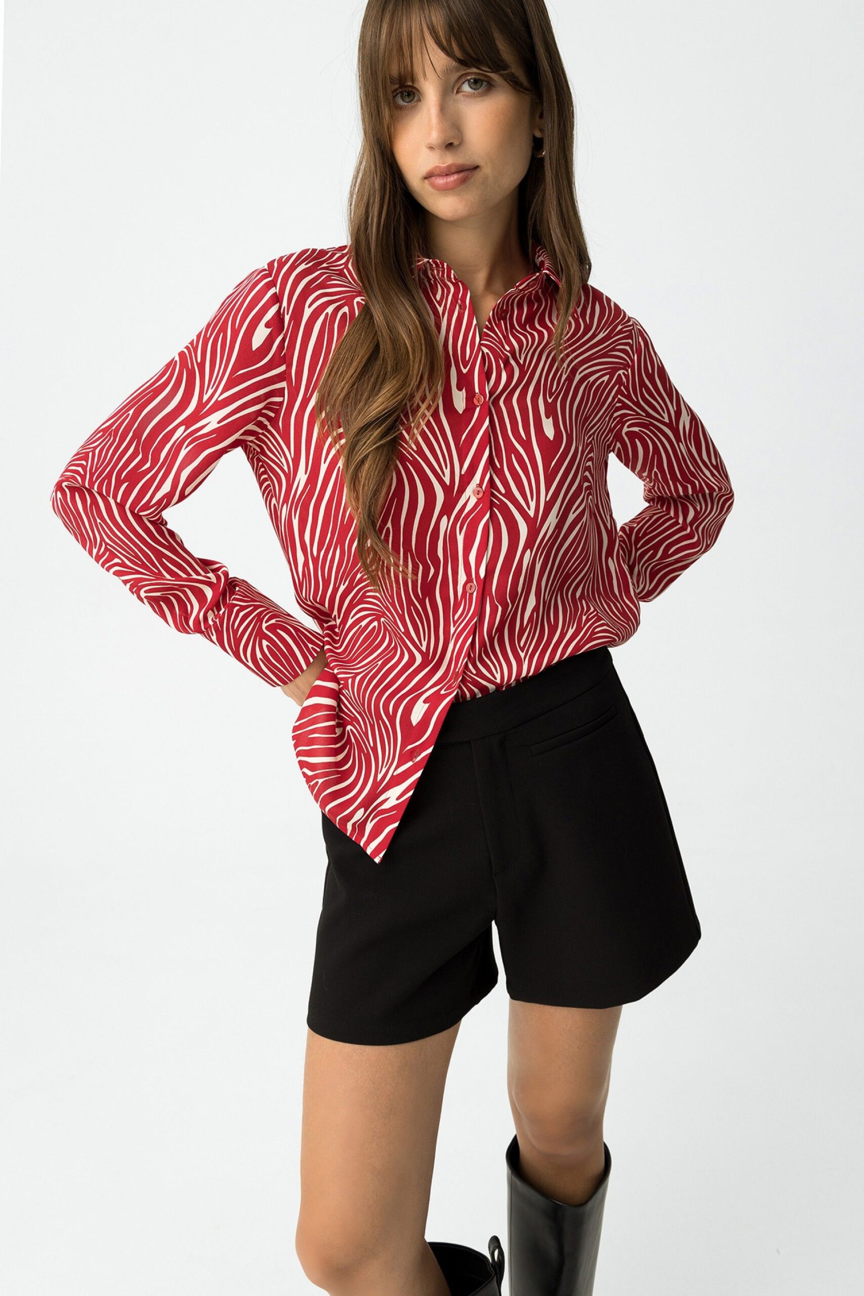 Camisa Paradise Zebra roja - Imagen 4