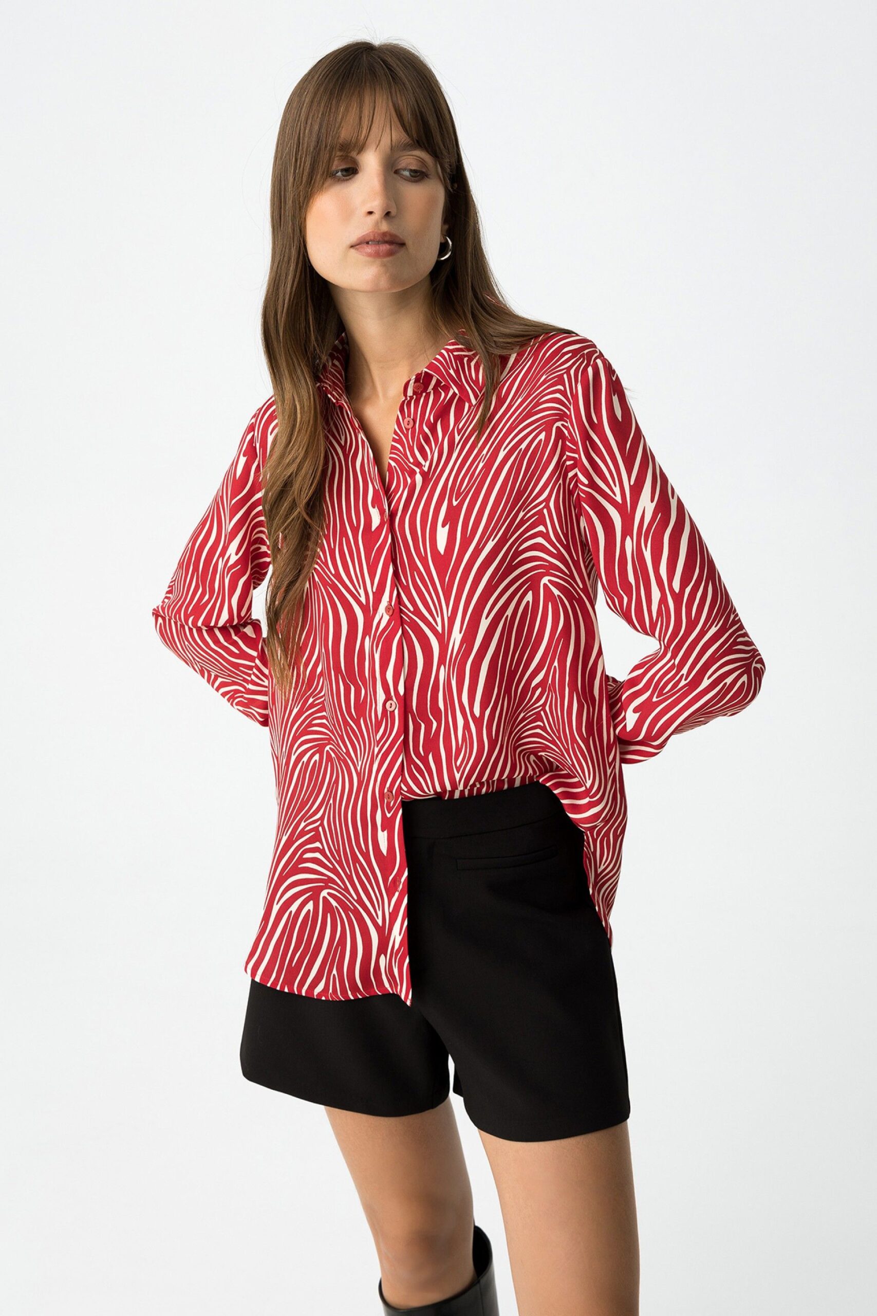 Camisa Paradise Zebra roja - Imagen 3