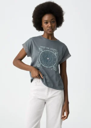 Camiseta Nomada Gris Azulado