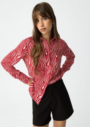 Camisa Paradise Zebra roja