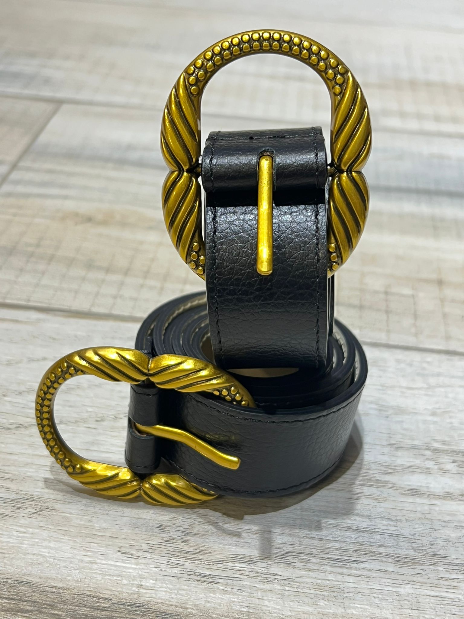 Cinturón piel Lion Negro