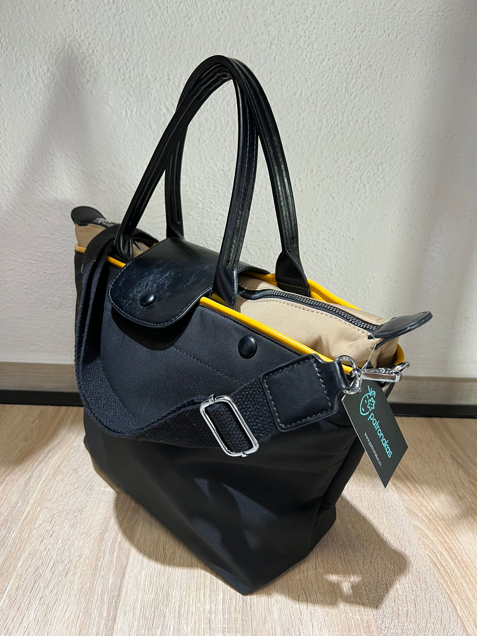 Bolso shopper MADRID negro - Imagen 2