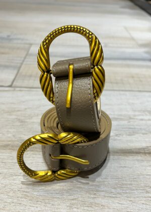 Cinturón piel Lion Taupe