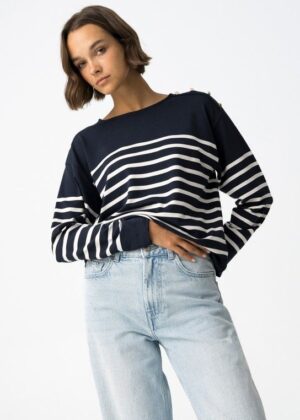 Jersey Venice marino y blanco