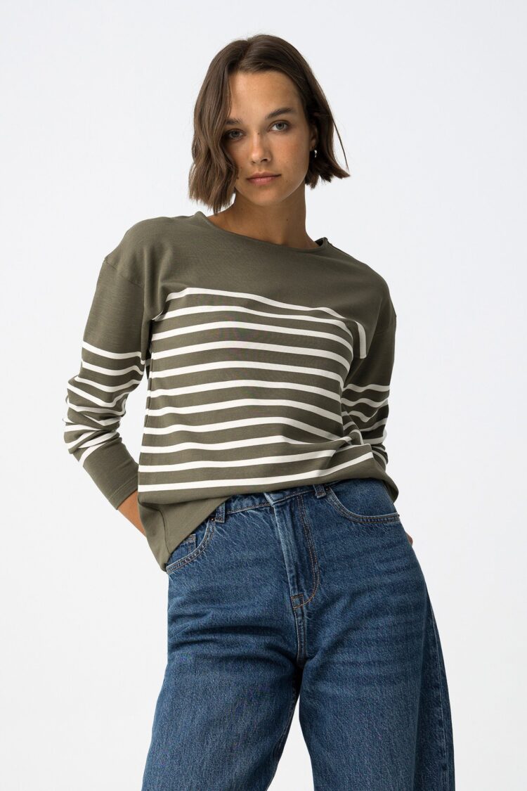 Camiseta Venice verde y blanco