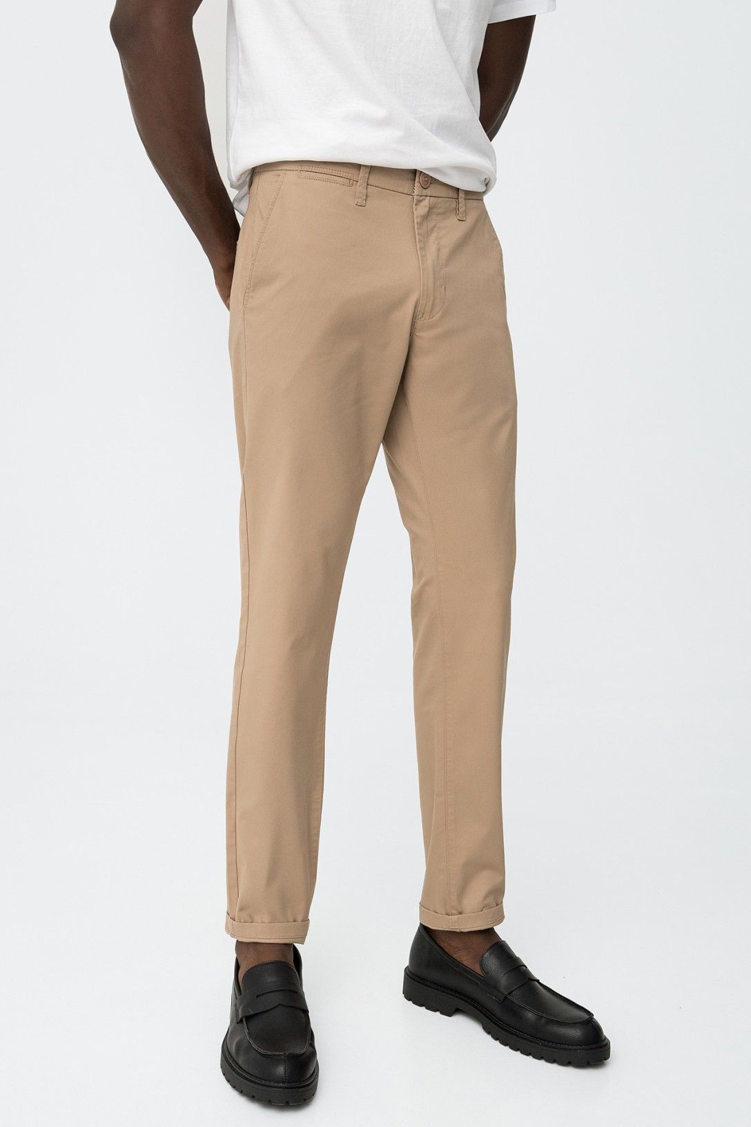 Pantalón Chino_H35 Beige - Imagen 5