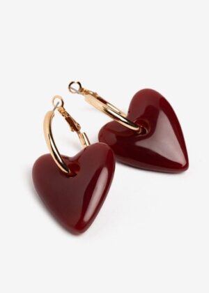 Pendiente corazon grande