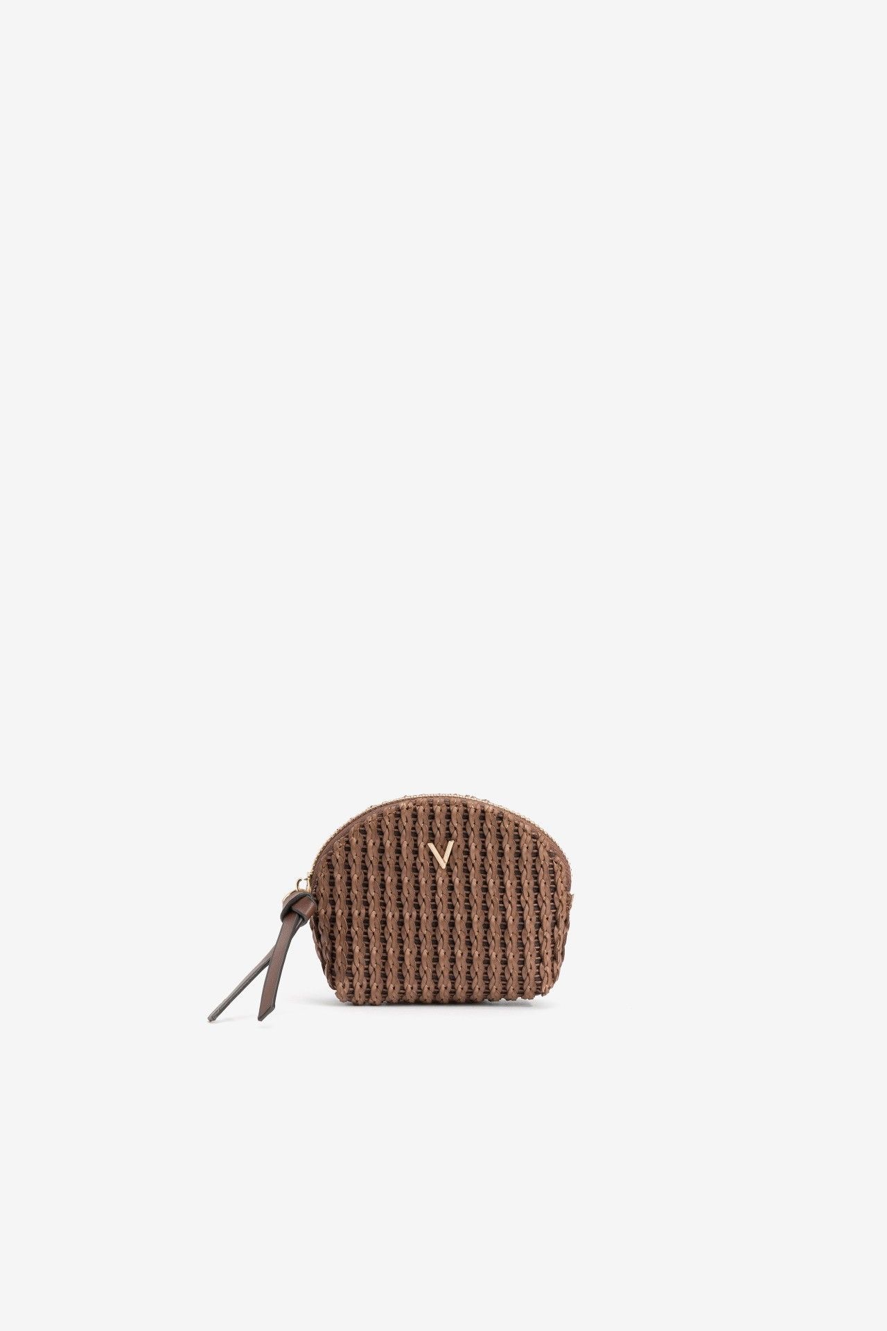 Monedero 4402 trenzado marrón