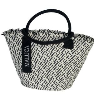 BOLSO CAPAZO ASAS JASPEADO NEGRO