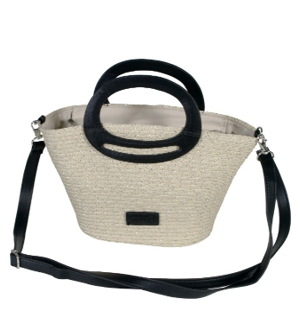 BOLSO BANDOLERA Y MANO BEIGE PLATA