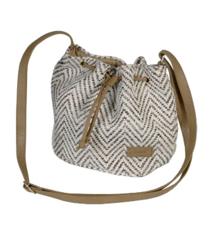 BOLSO BOMBONERA ZIG-ZAG MARRON