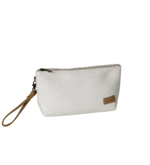 BOLSO MANO TELA ESPIGAS BLANCO