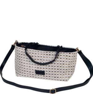 BOLSO BANDOLERA Y MANO NEGRO ORO