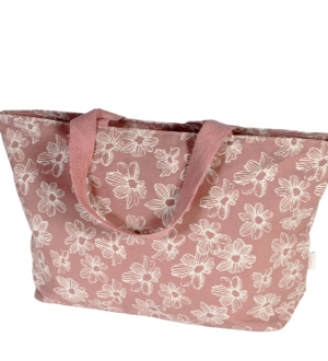 PACK CAPAZO Y NECESER FLORES ROSA