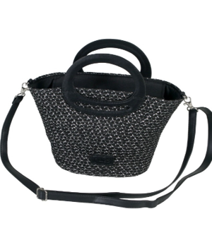 BOLSO BANDOLERA Y MANO NEGRO PLATA