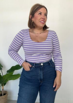 Camiseta Barco malva