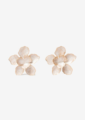 Pendientes 10486 Maxi Flor Nácar