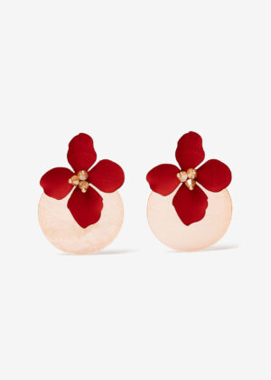 Pendientes 3943 Lis Rojo naranja