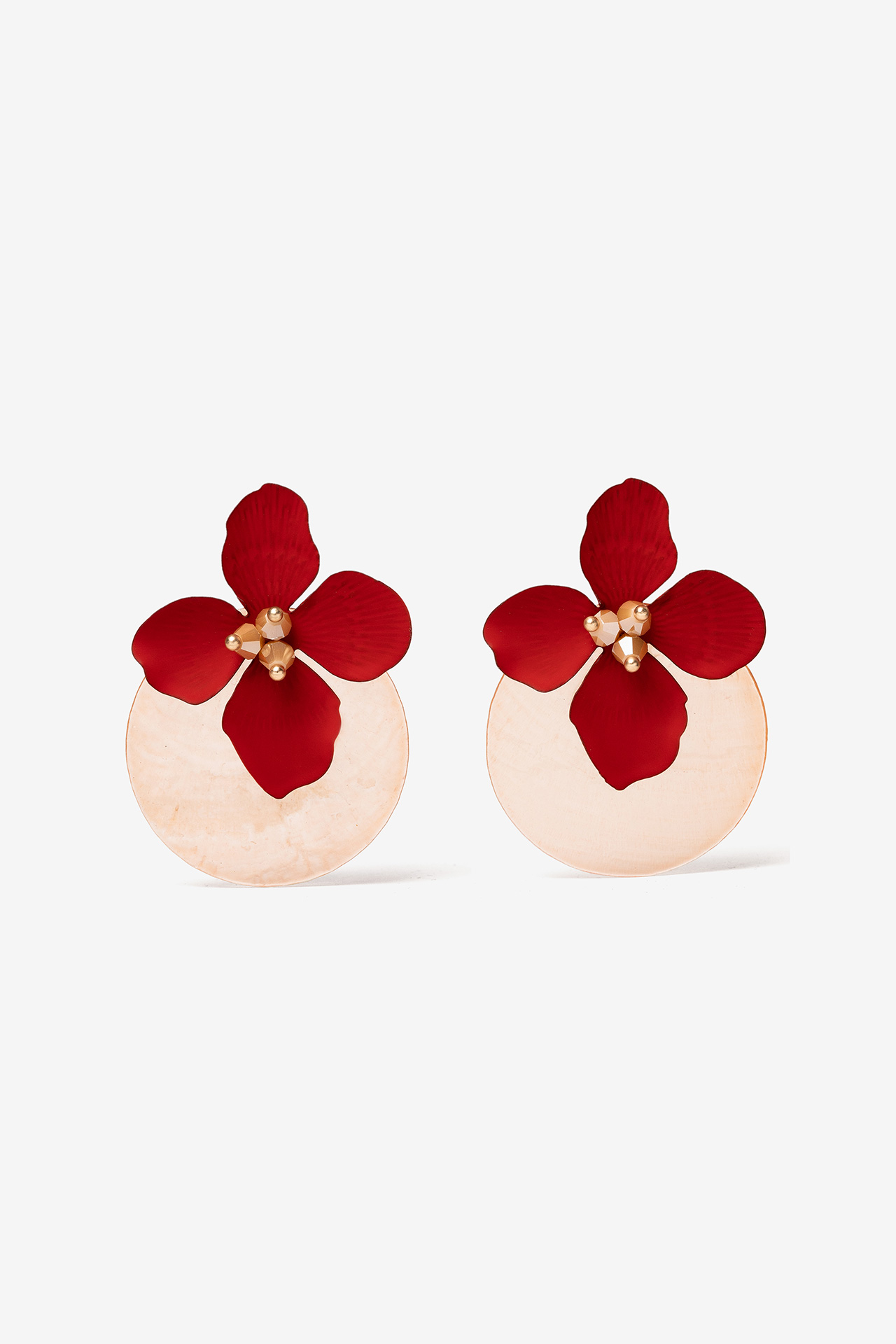 Pendientes 3943 Lis Rojo naranja