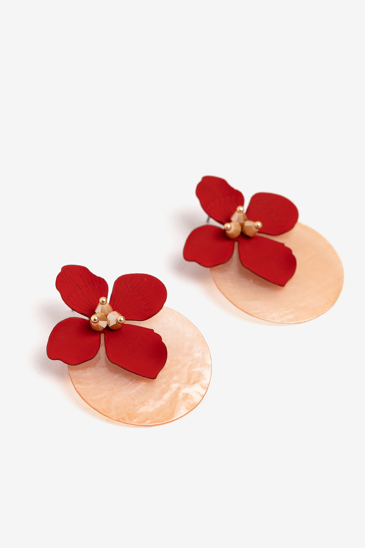 Pendientes 3943 Lis Rojo naranja - Imagen 2