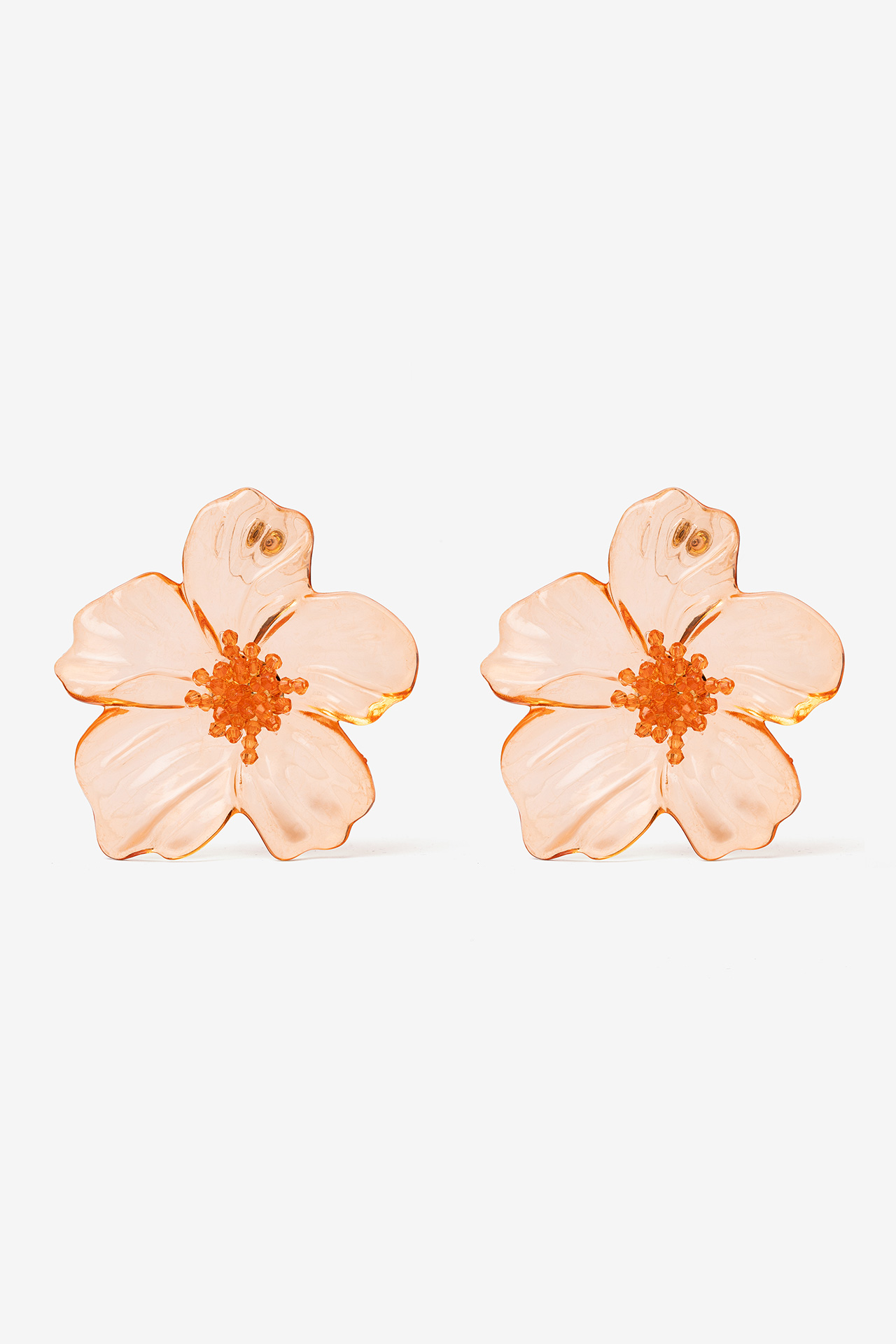 Pendientes 10446 Maxi flor naranja - Imagen 2