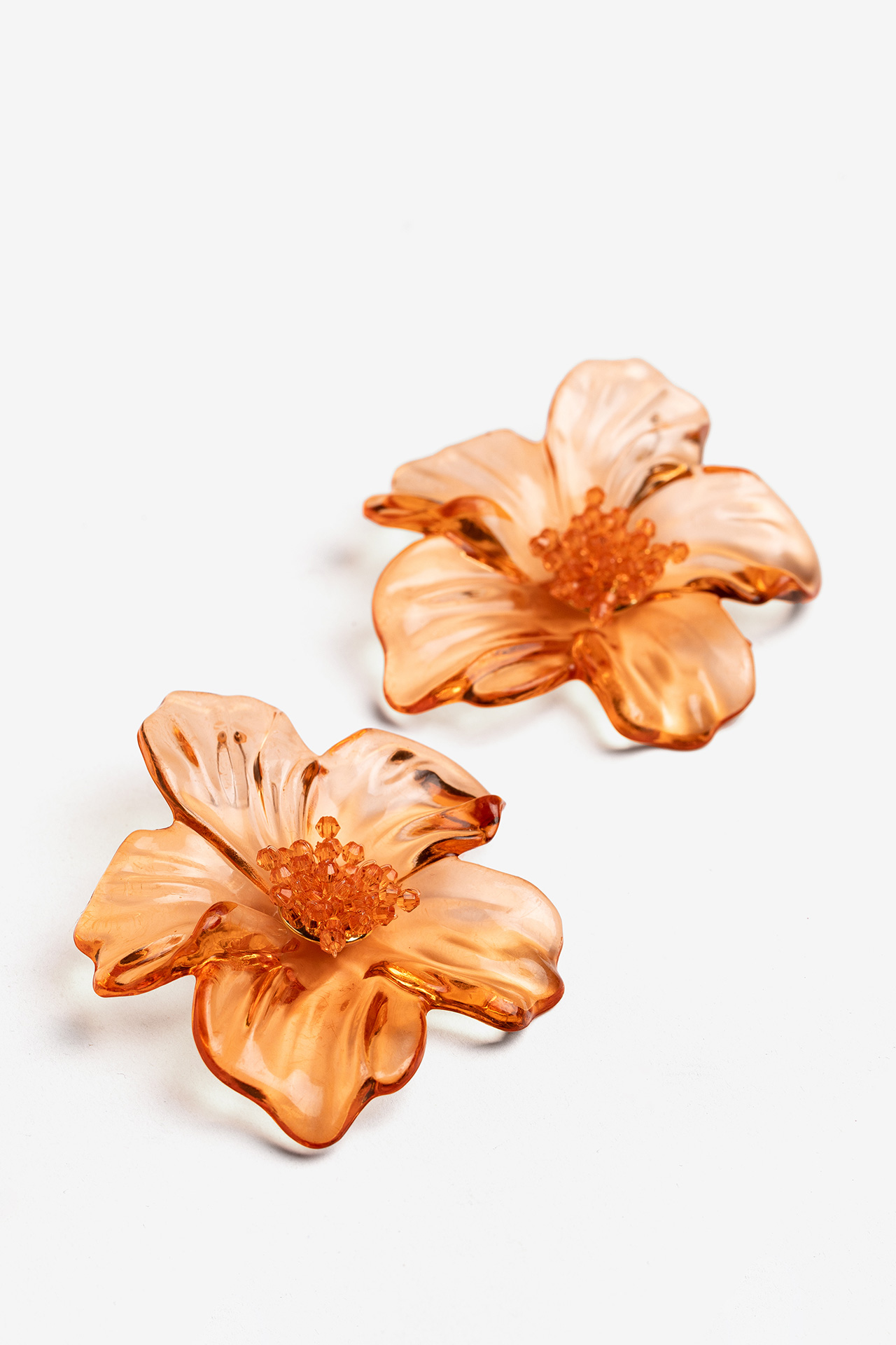 Pendientes 10446 Maxi flor naranja