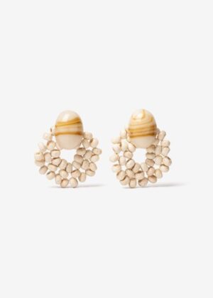 Pendientes 4514 Cuentas crema