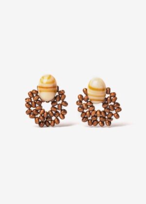 Pendientes 4514 Cuentas Marron