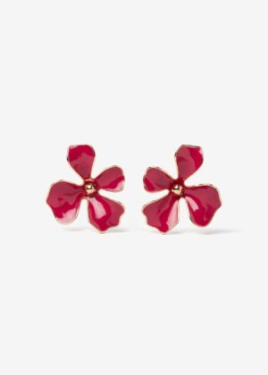 Pendientes 10562 Lirios fresa